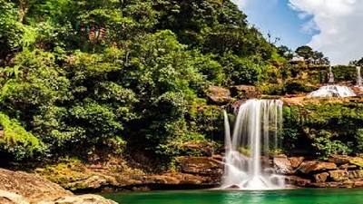 Beautiful waterfall in Meghalaya near Umiam